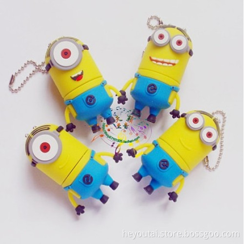 Rubber Minion 2GB Wholesale USB Pen Drive Gift Box Wholesale From China